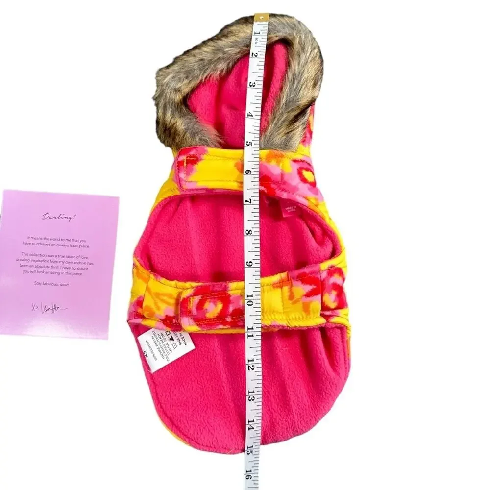 Isaac Mizrahi Floral Printed Dog Coat‎ Size XS